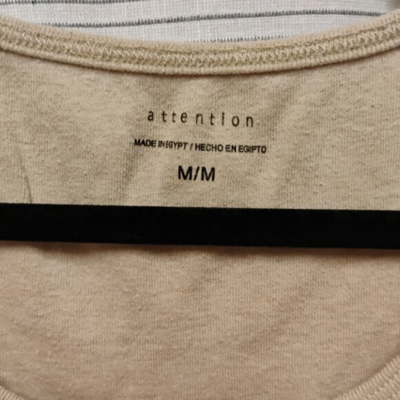 Attention Beige Women's Sleeveless Tank Top Size Medium - Picture 4 of 6